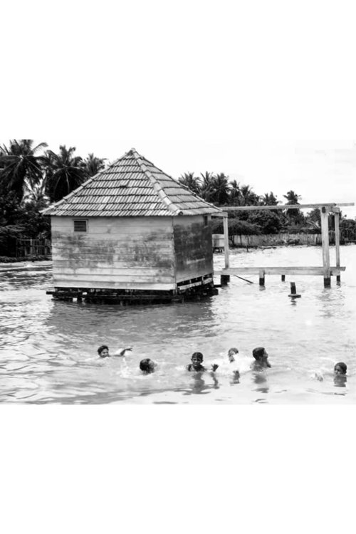 Muchachos bañándose en la laguna de Maracaibo