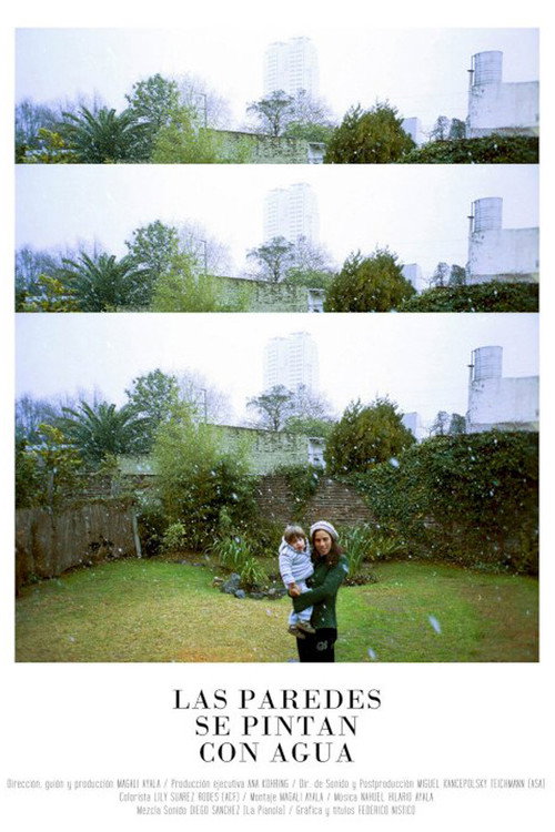 Las paredes se pintan con agua