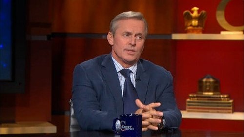 Escena del episodio 14 de la temporada 9 de la serie The Colbert Report