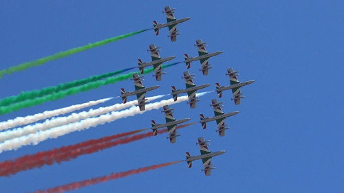 Rolling in the Sky: Frecce Tricolori Backdrop Blur