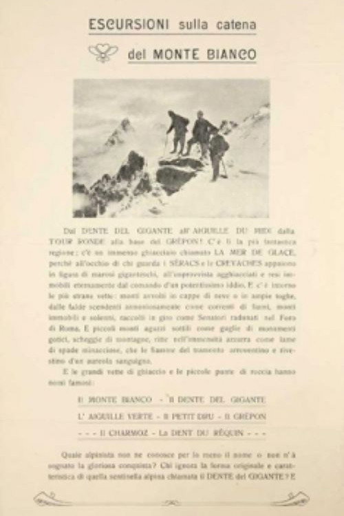 Escursioni Sulla Catena Del Monte Bianco海报