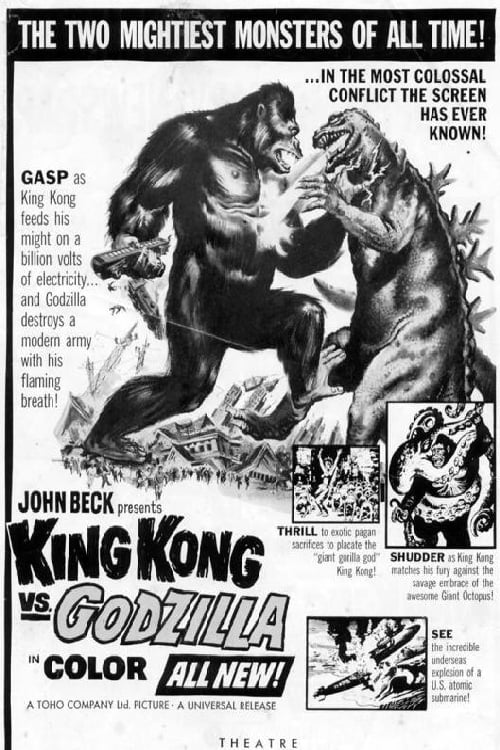 Grootschalige poster van King Kong vs. Godzilla