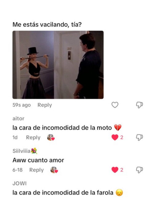 Me estás vacilando, tía ?
