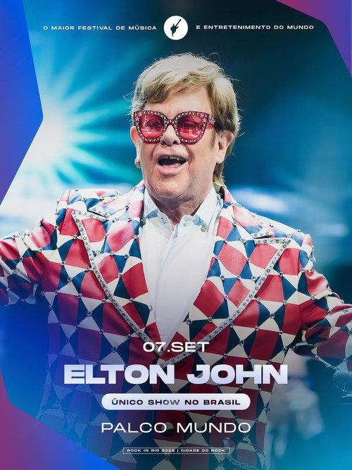 Elton John - Rock In Rio 2026 poster