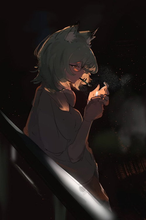 Chainsmoker Cat