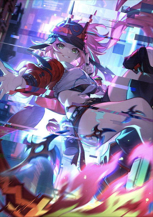Affiche de Honkai: Star Rail - Cosmic Ninjutsu Inscriptions — Havoc Exorcism: Lunar Vileslayer Scroll