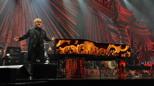 Elton John in Las Vegas Backdrop Blur