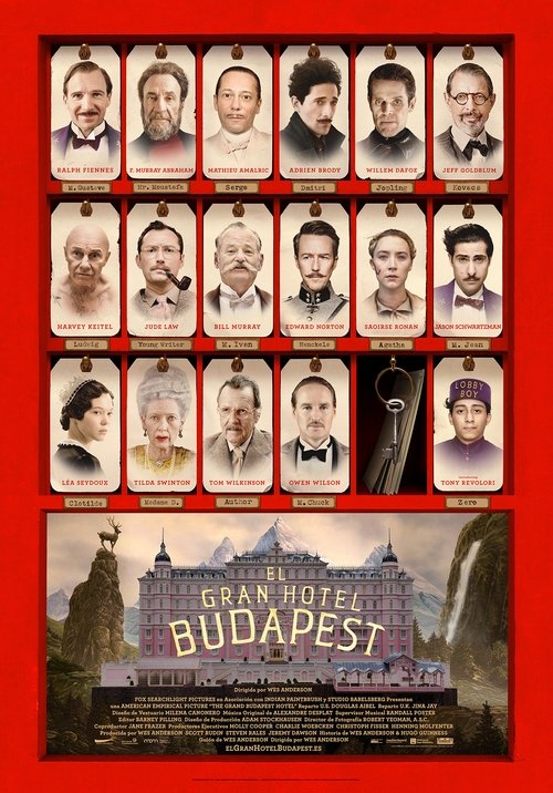 Grand Budapest Hotel movie poster player