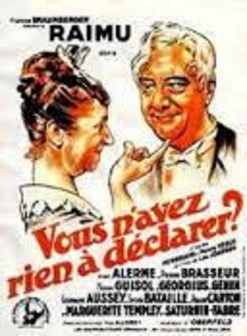 Vous n'avez rien à déclarer? movie poster player