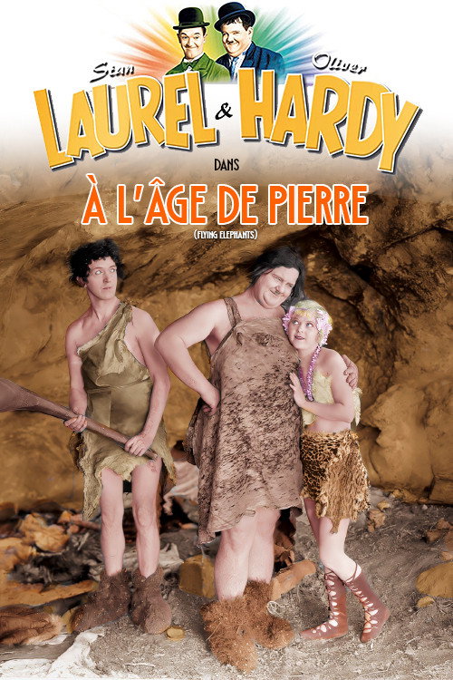 Affiche de Laurel et Hardy -  A l'âge de pierre