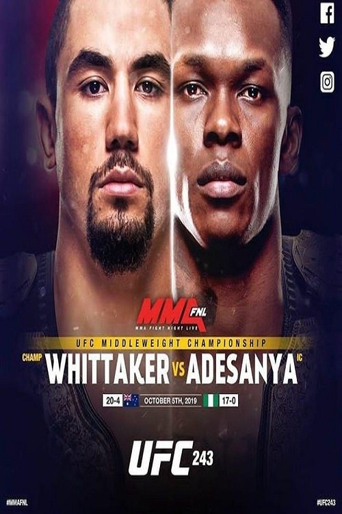 UFC 243: Whittaker vs. Adesanya Early Prelims movie poster player