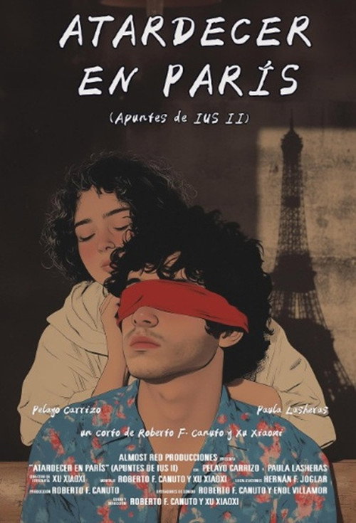 Póster oficial de Sunset in Paris (2024) - Drama
