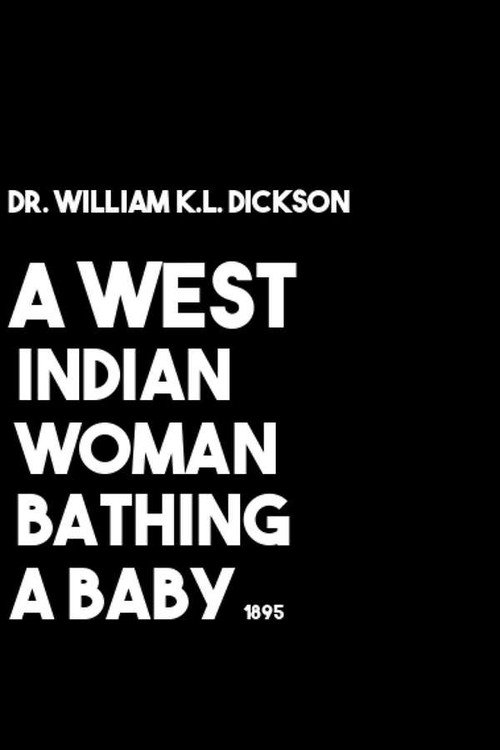 A West Indian Woman Bathing a Baby