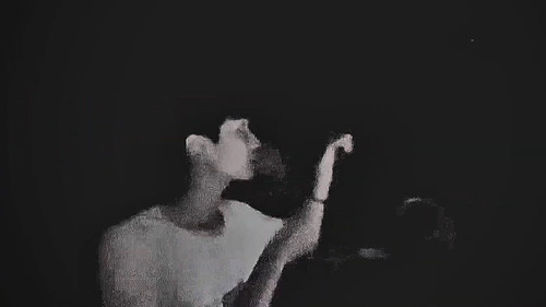Pun explained things around the theater room in a language of his own invention Backdrop Blur