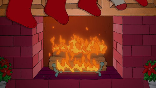The Simpsons Yule Log