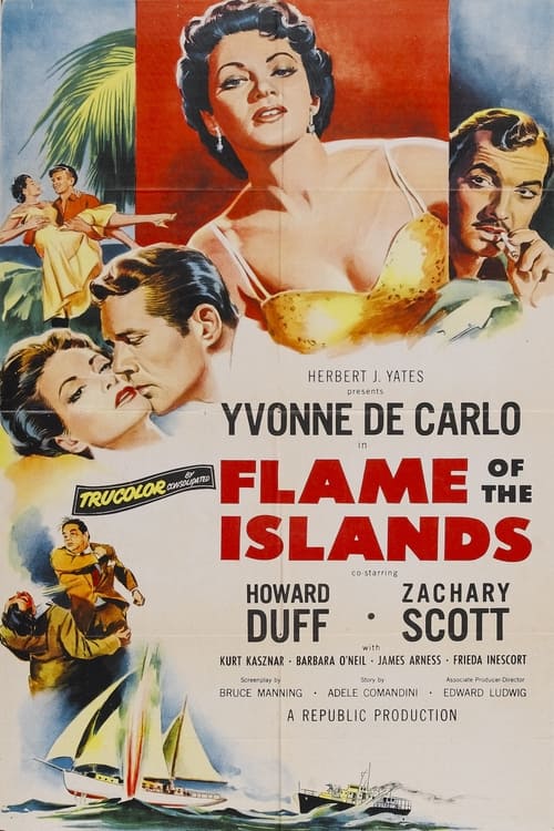 Poster Flame of the Islands 1955