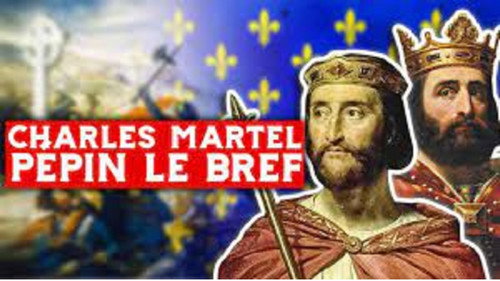Image (Les Carolingiens, 751-986) - Charles Martel (688-741) et Pépin le Bref (751-768)