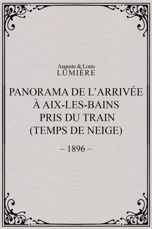 Panorama de l’arrivée à Aix-les-Bains pris du train (temps de neige) poster