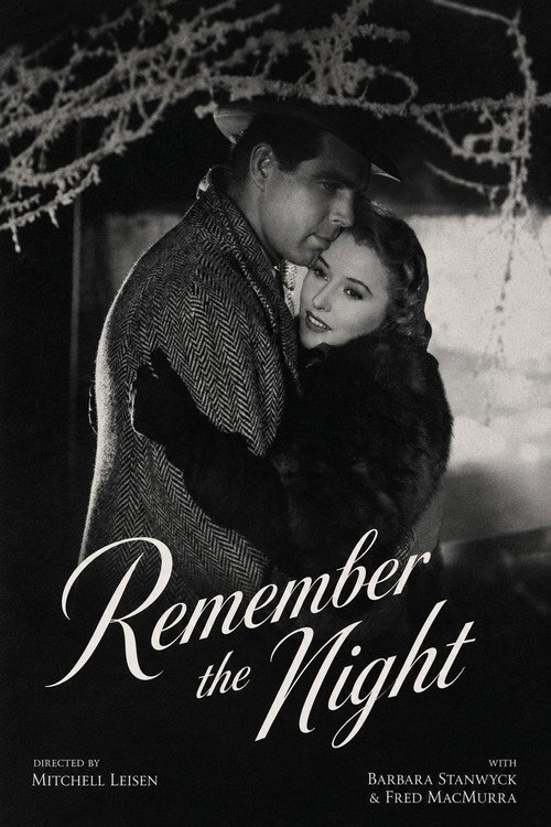 Póster oficial de Remember the Night (1940) - Comedy