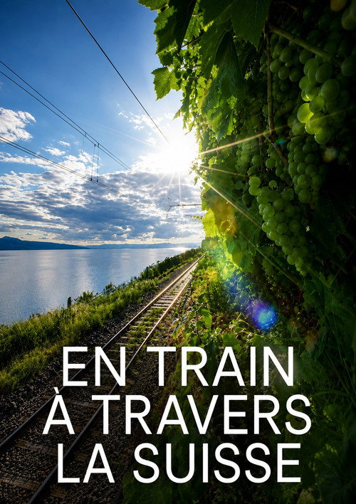 En train à travers la Suisse poster