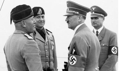 Hitler et Mussolini Backdrop Blur