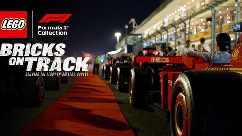 Bricks on Track: Building the LEGO F1 Drivers' Parade Backdrop Blur