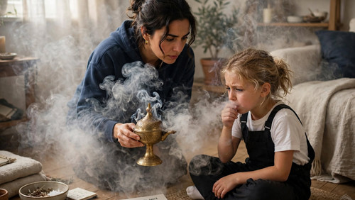 Amina and Rachel felt with an obsession using the incense.