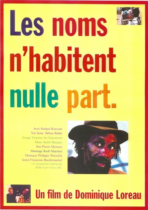 Les noms n'habitent nulle part (1994) poster