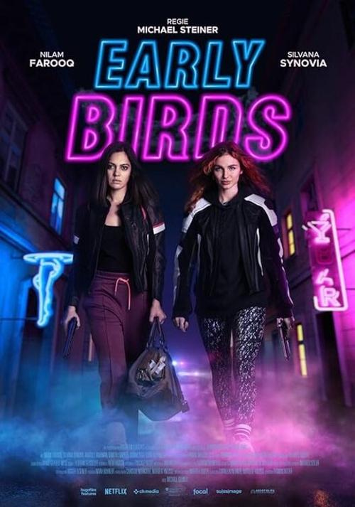 The neo-noir thriller EARLY BIRDS tells the story of the two wildly different women Annika and Caro, who become embroiled in a web of unpredictable events following a night out on the town. As the two flee together from the police, drug dealers and themselves, they're confronted by the collision of two worlds: their personal freedom and unrelenting violence.