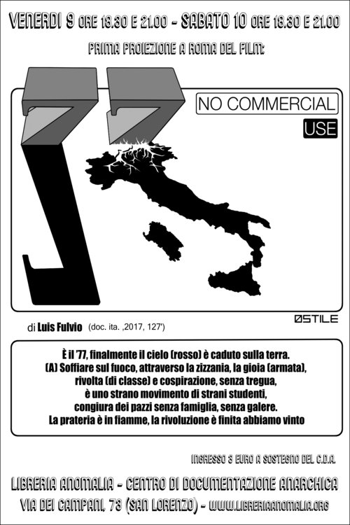 '77 No Commercial Use movie poster player