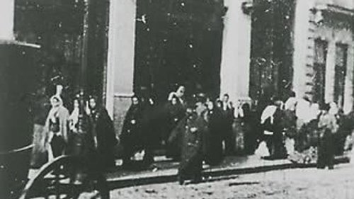 Workers Exit from the Confiança Shirt Factory image 3