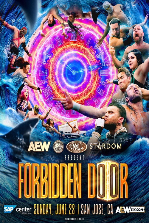 AEW x NJPW x CMLL x Stardom Present Forbidden Door 2026 poster