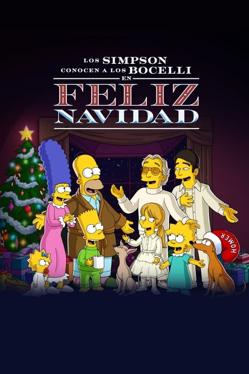 The Simpsons Meet the Bocellis in Feliz Navidad Poster