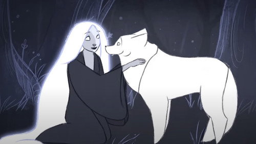 The White Wolf Backdrop Blur