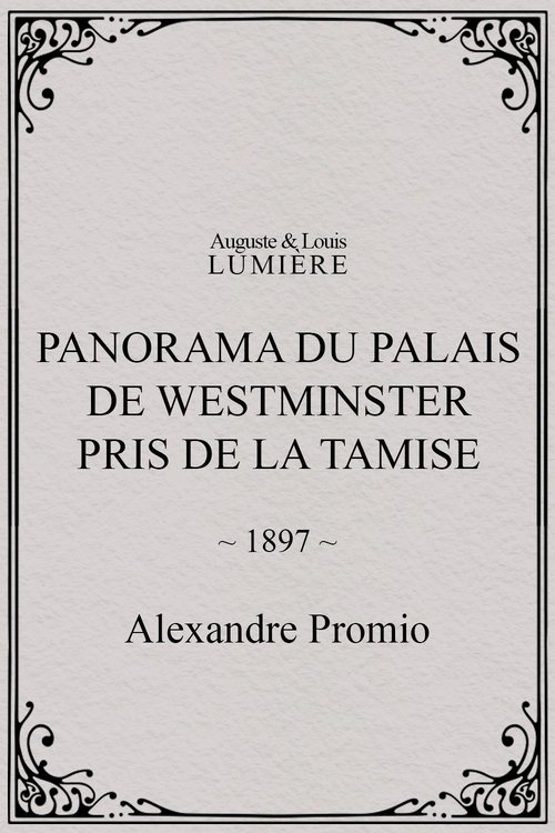 Panorama du palais de Westminster pris de la Tamise (1897)