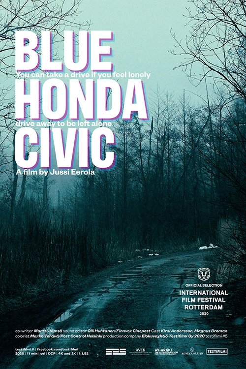 Blue Honda Civic movie poster player