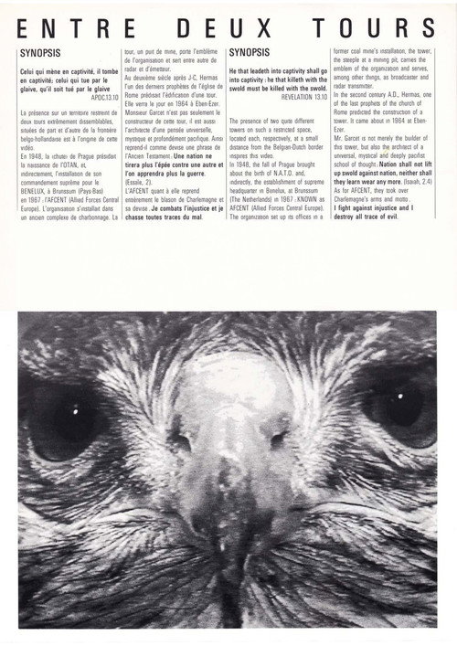 Official movie poster for Between Two Towers (1987), a documentary film