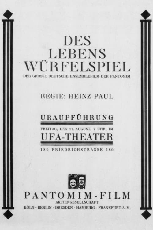 Des Lebens Würfelspiel (1925)