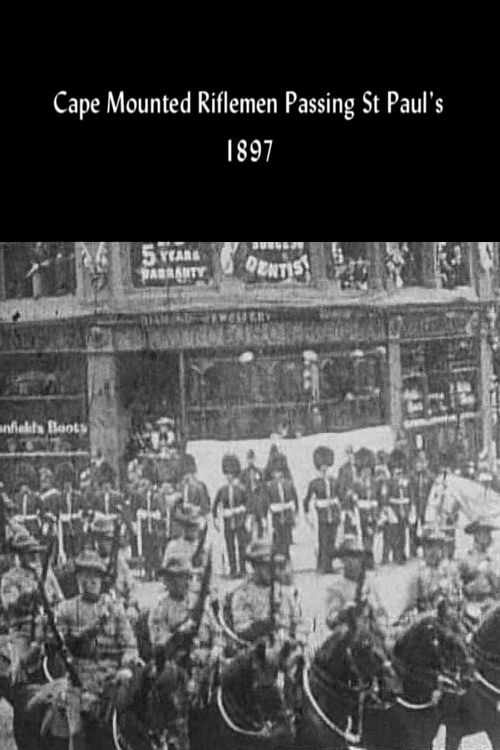 Poster Caped Mounted Riflemen Passing St Paul's 1897