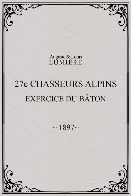27ème chasseurs alpins : exercice du bâton (1897)