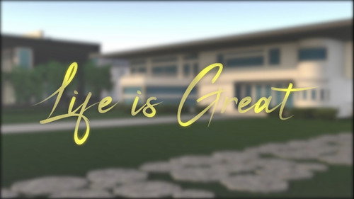 Life is Great Backdrop Blur