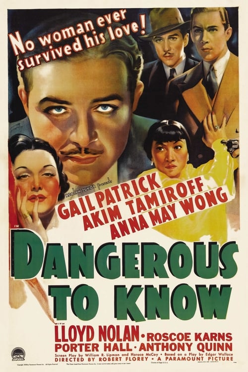 Poster Dangerous to Know 1938