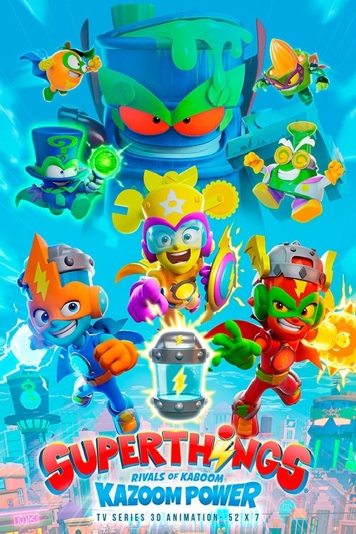 Ver temporada 1 de Superthings Rivals of Kaboom, Kazoom Power Póster de la temporada 1 de la serie Superthings Rivals of Kaboom, Kazoom Power