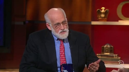 Escena del episodio 1 de la temporada 8 de la serie The Colbert Report