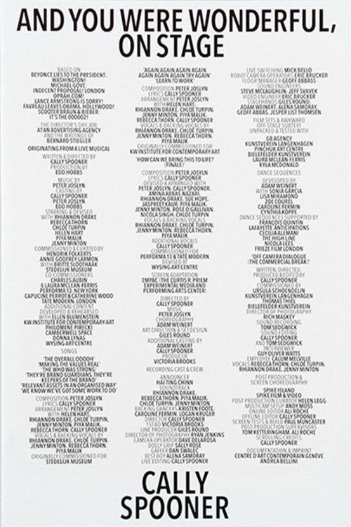 And You Were Wonderful, On Stage poster