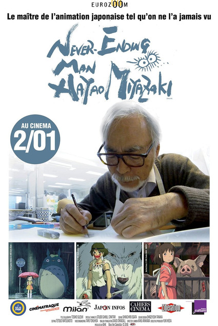 Affiche officielle de Never ending man : Hayao Miyazaki (2017)