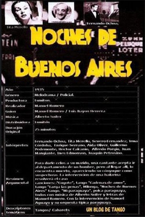Noches de Buenos Aires movie poster player