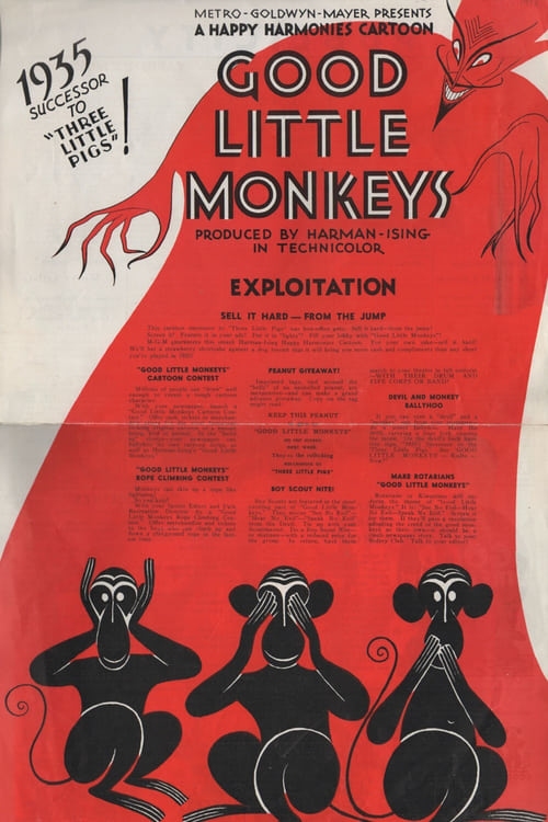 Poster Good Little Monkeys 1935