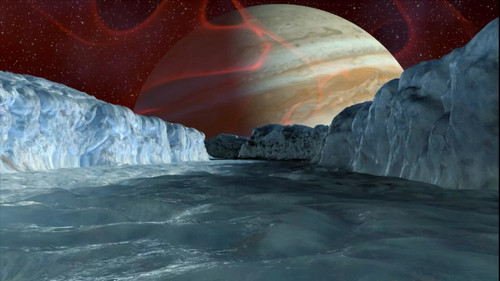 Explorer : Europe, la lune de Jupiter Backdrop Blur