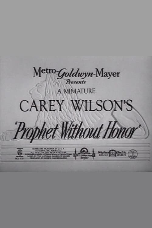 Prophet Without Honor (1939) poster